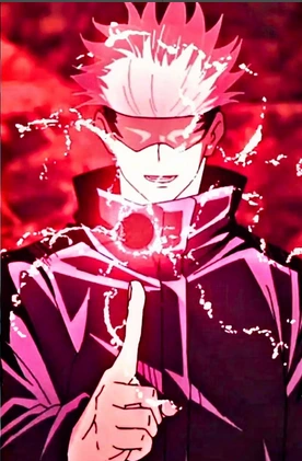 Imagen de Gojo ejecutando un rojo 